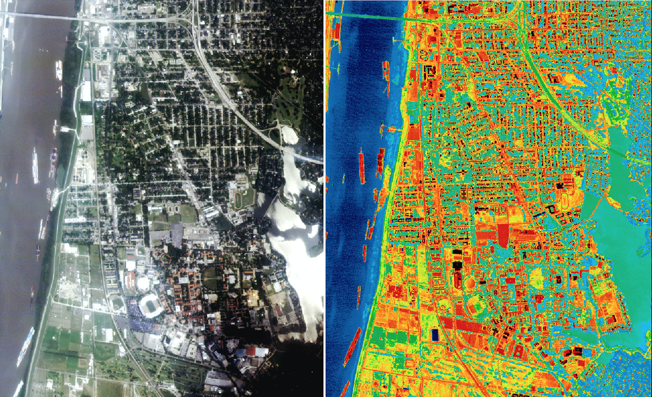 satellite thermal image